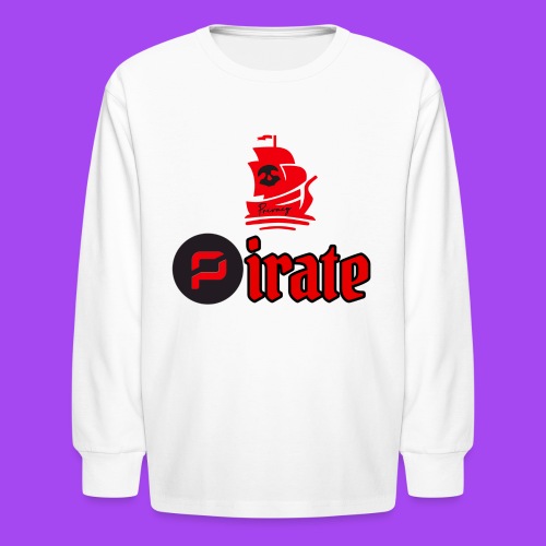Red Privacy Pirate - Kids' Long Sleeve T-Shirt