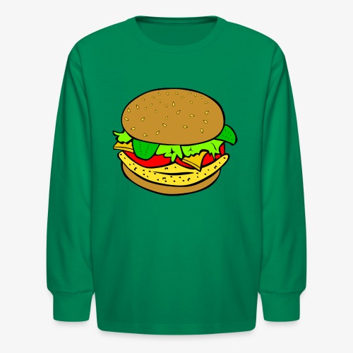 Comic Burger - Kids' Long Sleeve T-Shirt