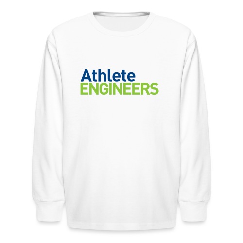 Athlete Engineers - Stacked Text - Kids' Long Sleeve T-Shirt