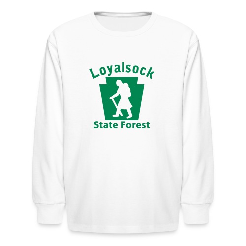 Loyalsock State Forest Keystone Hiker female - Kids' Long Sleeve T-Shirt