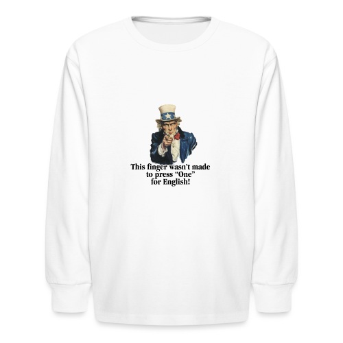 Uncle Sam - Finger - Kids' Long Sleeve T-Shirt