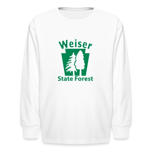 Weiser State Forest Keystone (w/trees) - Kids' Long Sleeve T-Shirt