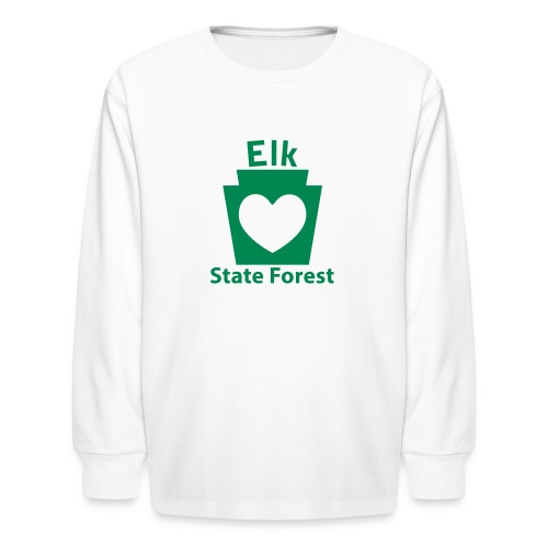 Elk State Forest Keystone Heart - Kids' Long Sleeve T-Shirt