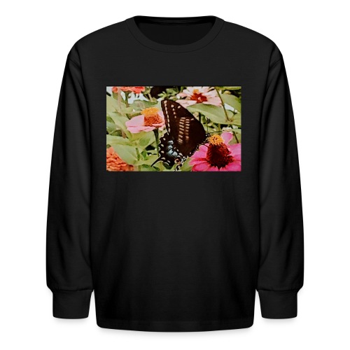 Butterflies are free to fly - Kids' Long Sleeve T-Shirt