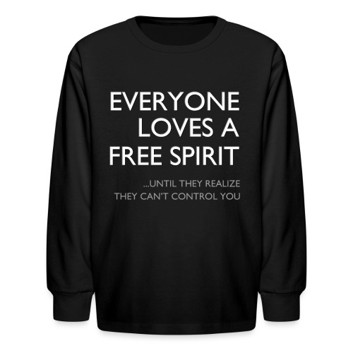 FreeSpiritWhiteLtr - Kids' Long Sleeve T-Shirt
