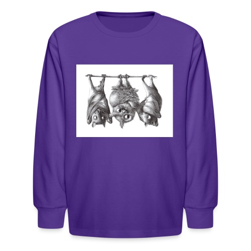 Vampire Owl with Bats - Kids' Long Sleeve T-Shirt