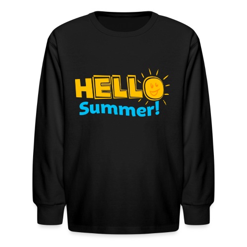 Kreative In Kinder Hello Summer! - Kids' Long Sleeve T-Shirt