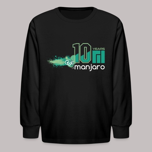 Manjaro 10 years splash v2 - Kids' Long Sleeve T-Shirt