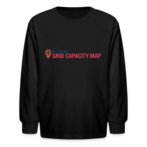 Grid Capacity Map - Kids' Long Sleeve T-Shirt