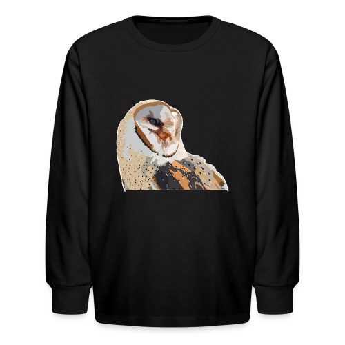 Majestic Barn Owl - White and Brown Owl - Wildlife - Kids' Long Sleeve T-Shirt