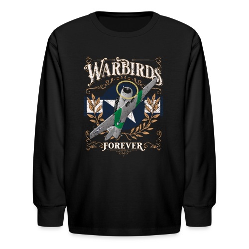 Vintage Warbirds Forever Classic WWII Aircraft - Kids' Long Sleeve T-Shirt