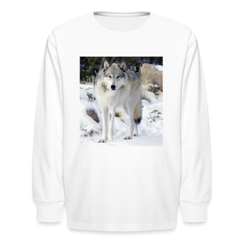 Canis lupus occidentalis - Kids' Long Sleeve T-Shirt
