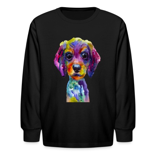 Colorful Dog Puppy - Kids' Long Sleeve T-Shirt