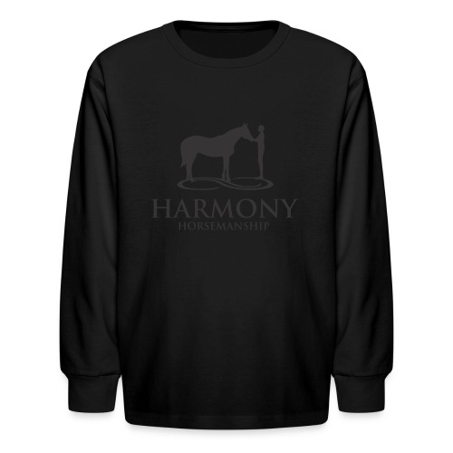 Harmony Horsemanship Blac - Kids' Long Sleeve T-Shirt