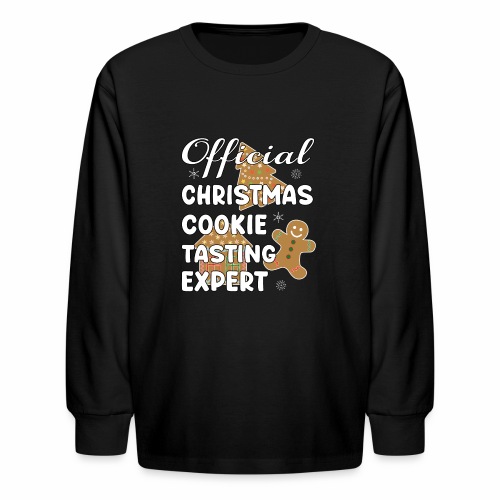 Funny Official Christmas Cookie Tasting Expert. - Kids' Long Sleeve T-Shirt