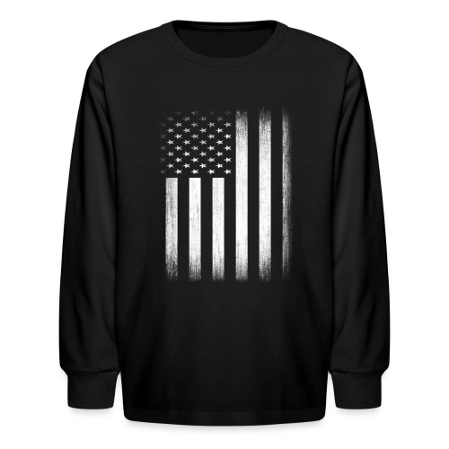 US Flag Distressed - Kids' Long Sleeve T-Shirt