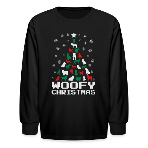 Woofy Christmas Tree - Kids' Long Sleeve T-Shirt