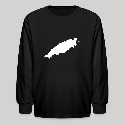 Tobago in Silhouette - Kids' Long Sleeve T-Shirt