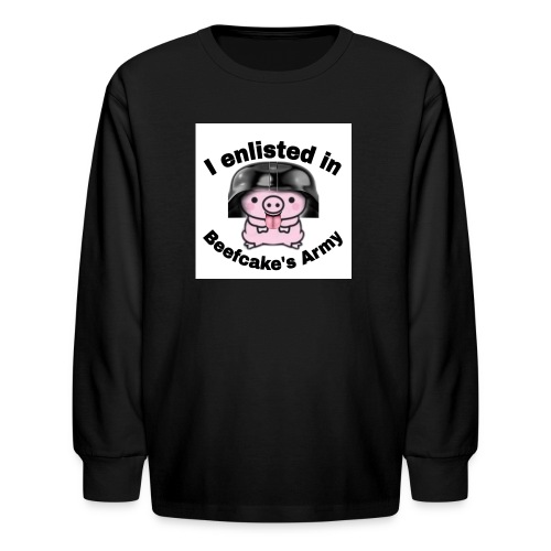 I enlisted in Beefcake's Army - Kids' Long Sleeve T-Shirt