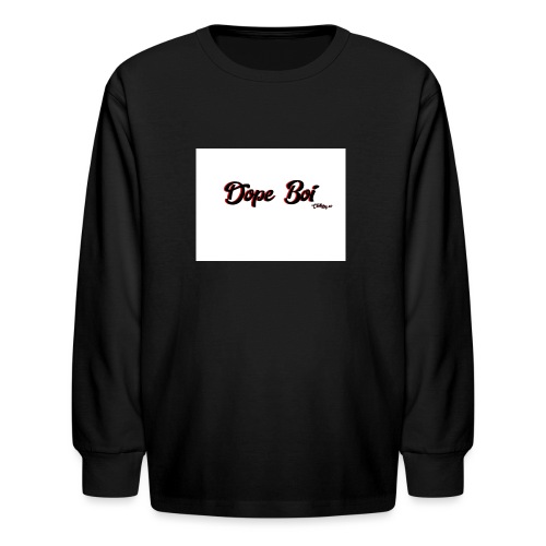 Dope boi logo red and black - Kids' Long Sleeve T-Shirt