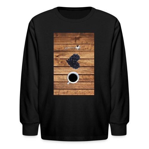 coffee wood png - Kids' Long Sleeve T-Shirt