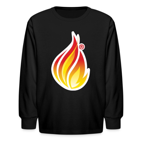 HL7 FHIR Flame graphic with white background - Kids' Long Sleeve T-Shirt