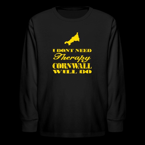 Don't need therapy/Cornwall - Kids' Long Sleeve T-Shirt