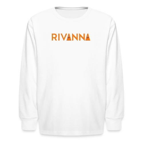 RIVANNA GREENBELT (white text) - Kids' Long Sleeve T-Shirt