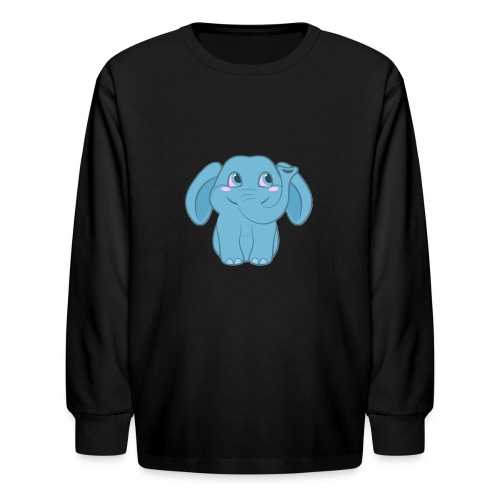Baby Elephant Happy and Smiling - Kids' Long Sleeve T-Shirt