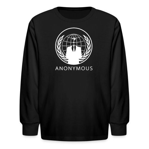 Anonymous 1 - White - Kids' Long Sleeve T-Shirt
