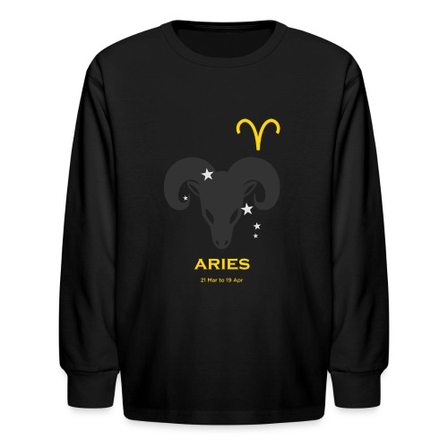 Aries zodiac astrology horoscope - Kids' Long Sleeve T-Shirt