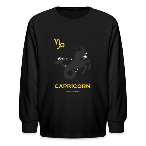 Capricorn zodiac astrology horoscope - Kids' Long Sleeve T-Shirt