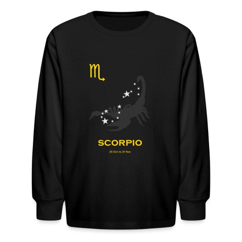 Scorpio zodiac astrology horoscope - Kids' Long Sleeve T-Shirt