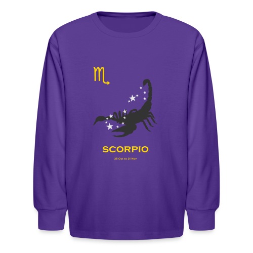 Scorpio zodiac astrology horoscope - Kids' Long Sleeve T-Shirt