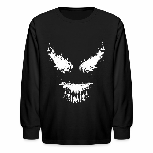 Creepy Monster Nightmare Halloween Face - Kids' Long Sleeve T-Shirt