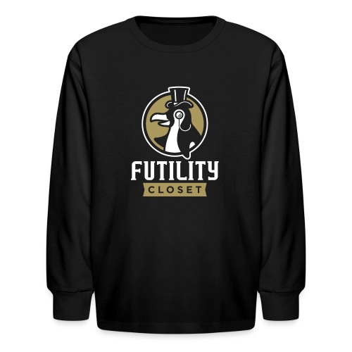Futility Closet Logo - Reversed - Kids' Long Sleeve T-Shirt