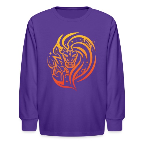 Zodiac Leo Lion Fire Star Sign - Kids' Long Sleeve T-Shirt