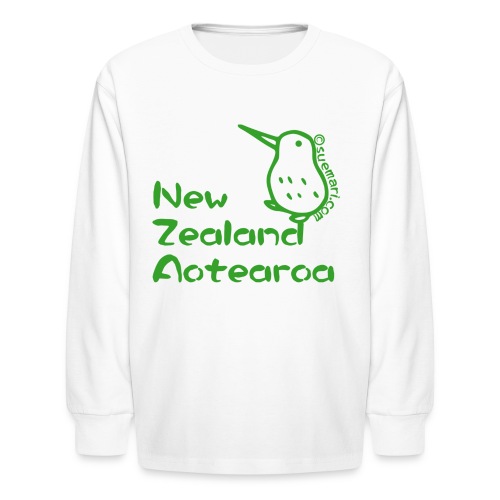 New Zealand Aotearoa - Kids' Long Sleeve T-Shirt