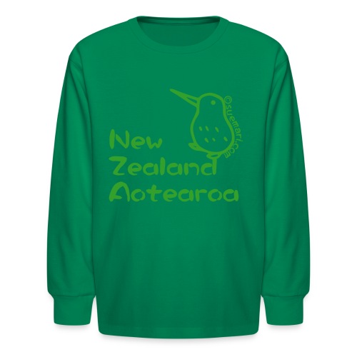 New Zealand Aotearoa - Kids' Long Sleeve T-Shirt