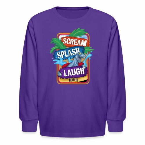 Jurassic Scream Splash Laugh - Kids' Long Sleeve T-Shirt