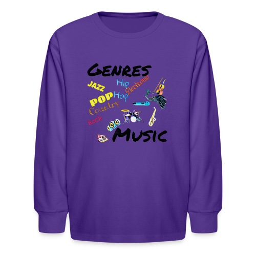 Genres and Music - Kids' Long Sleeve T-Shirt