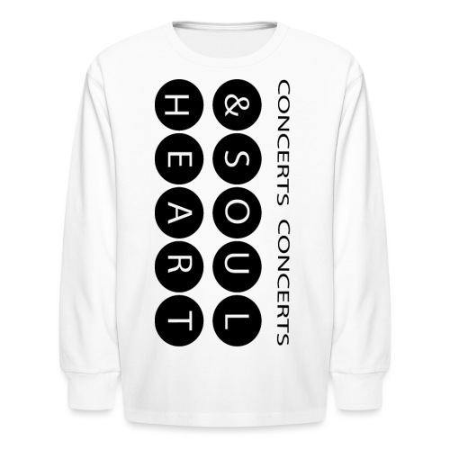 Heart & Soul concerts text design 2021 flip - Kids' Long Sleeve T-Shirt