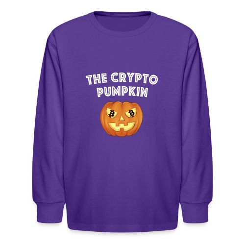 The Crypto Pumpkin (Dark Version) - Kids' Long Sleeve T-Shirt