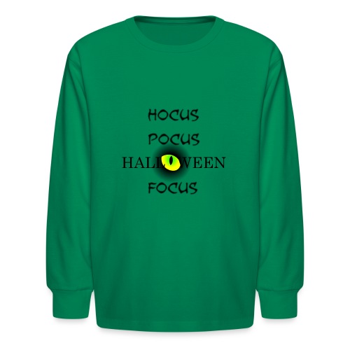 Hocus Pocus Halloween Focus Word Art - Kids' Long Sleeve T-Shirt