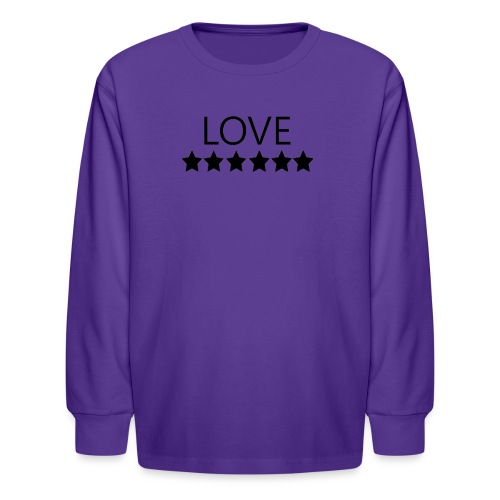 LOVE (Black font) - Kids' Long Sleeve T-Shirt