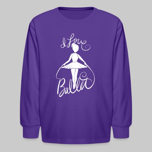 I Love Ballet - Kids' Long Sleeve T-Shirt