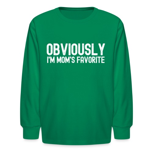 Obviously I'm Mom's favorite (distressed) - Kids' Long Sleeve T-Shirt