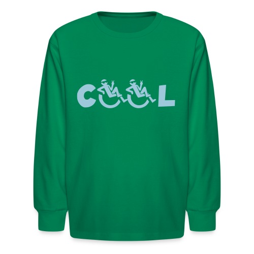 Cool in my wheelchair, chill in wheelchair, roller - Kids' Long Sleeve T-Shirt