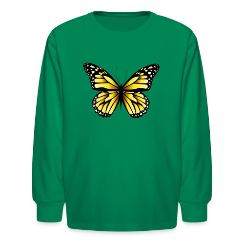 Yellow Butterfly - Kids' Long Sleeve T-Shirt