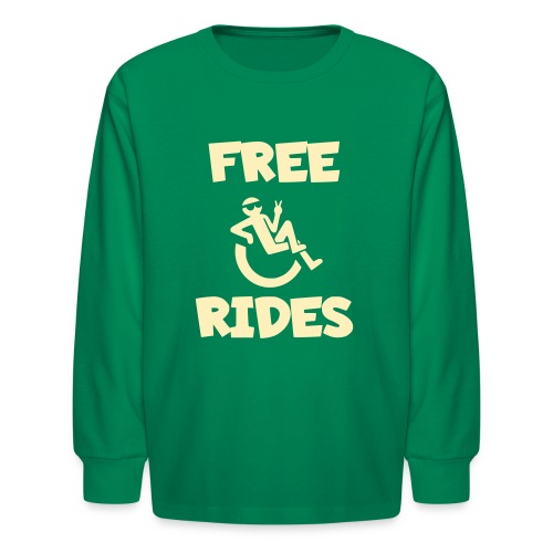 This wheelchair user gives free rides - Kids' Long Sleeve T-Shirt